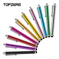 metal capactive touch pen stylus pen for tablet samsung android phone portable touch pencil for iphone ipad with pen clip design