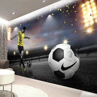 custom 3d wallpaper modern creative football field sport mural wallpaper ktv bar clubs background decor 3d waterproof stickers