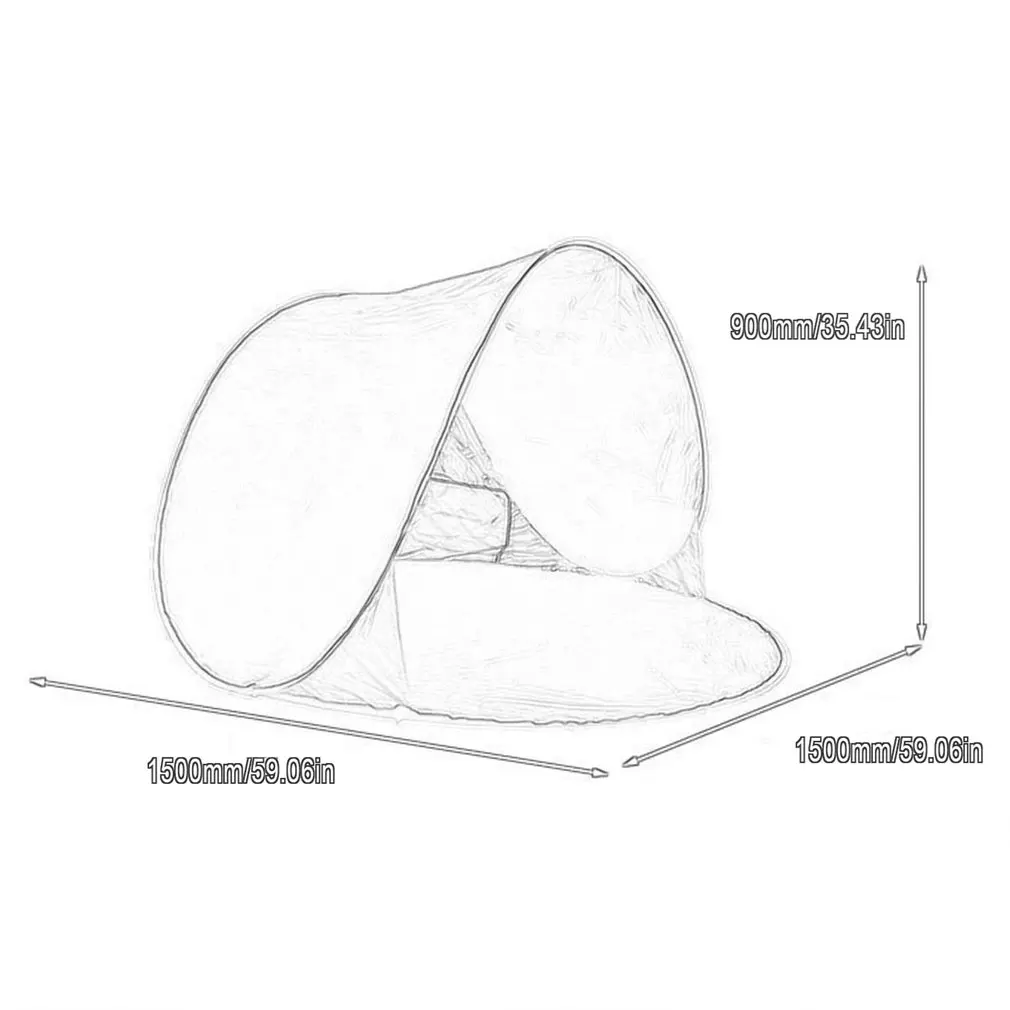 

Outdoor full-automatic free camping beach shade tent Quick Open Galvanized iron Oxford cloth Anti-UV Waterproof