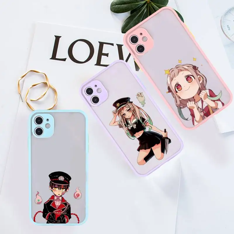 

Anime Hanako Kun Yugi Phone Case For iPhone 12 11 Mini Pro XR XS Max 7 8 Plus X Matte transparent Purple Back Cover