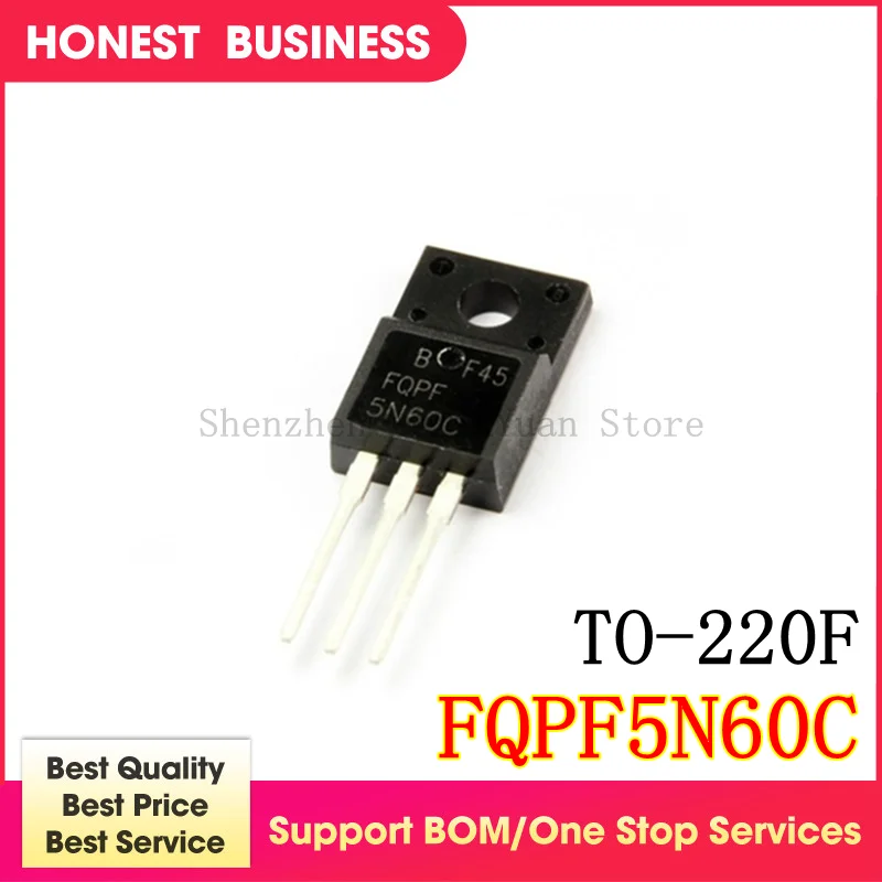 50PCS/lot FQPF5N60C TO-220 5N60C 5N60 In Stock | Электроника
