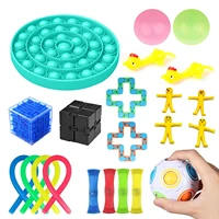 24 packsensory toy set stress relief toys pressure ball noodle rope for kids adults autism decompression toy puzzle game