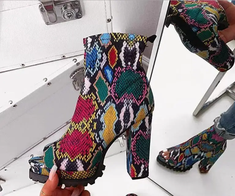 Женские Водонепроницаемые ботинки на платформе водонепроницаемые высоком