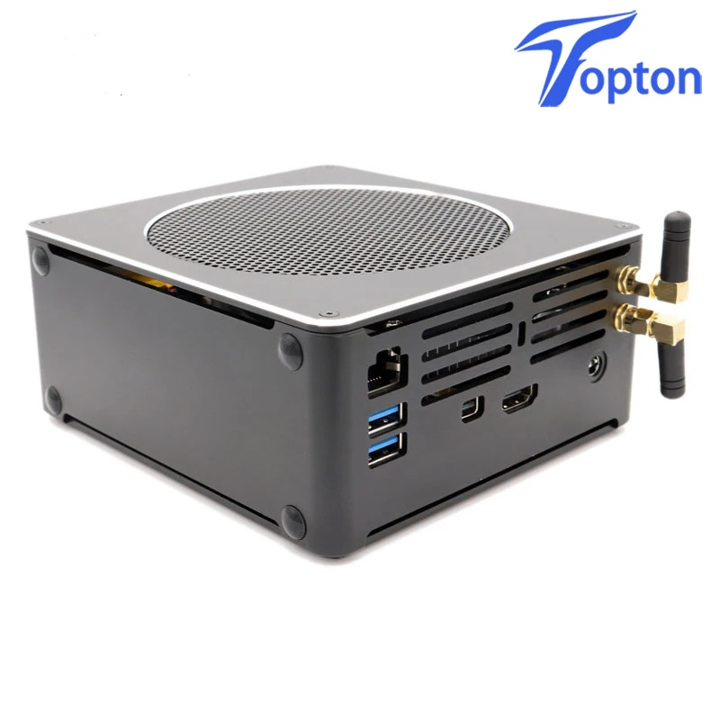 Topton Mini PC Intel Xeon E3-1505M v5 4 Core 8 Threads 2.80 GHz Desktop Computer Win10 Pro 16GB DDR3L AC Wifi 4K Mini DP HDMI