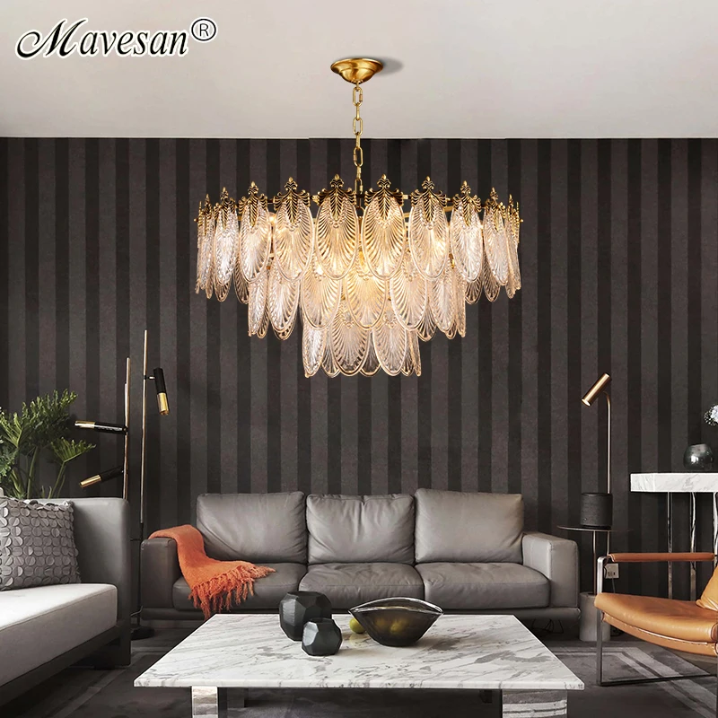 Роскошная светодиодная хрустальная люстра в скандинавском стиле для столовой