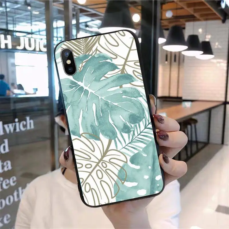 

Retro Leaves Phone Case for iPhone 11 12 pro XS MAX 8 7 6 6S Plus X 5S SE 2020 mini