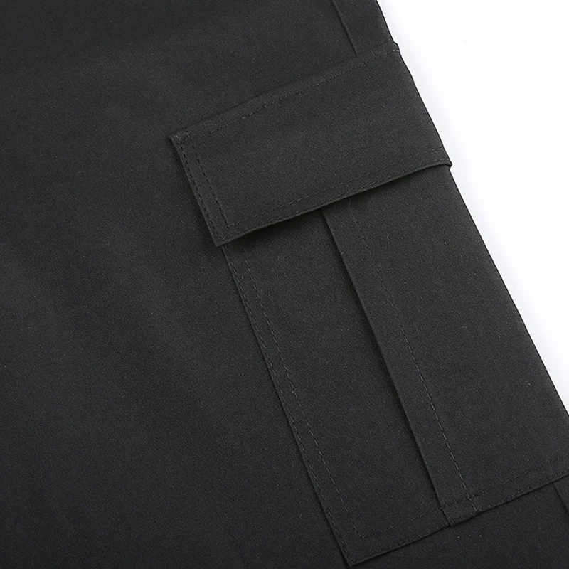 

Button Pockets Patchwork Cargo Pants Women Streetwear High Waist Trousers Women Pencil Pants Joggers