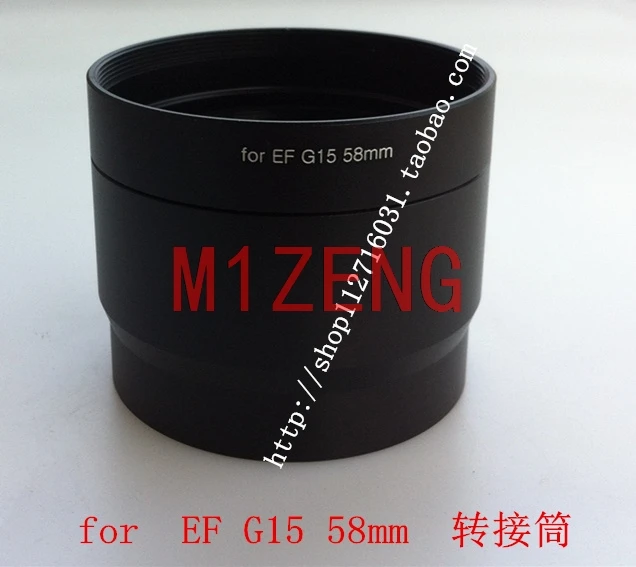 58mm 58 mm filter mount Lens Adapter Tube Ring for canon Powershot g15 G16 camera