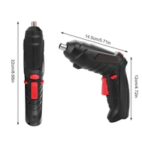 black electrical screwdriver 3 6v portable usb charging cordless rechargeable hand dropship