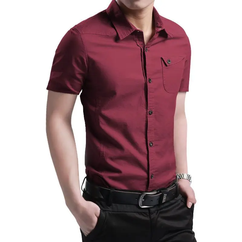 

New white shirt men summer short sleeve breathable linen cotton tops solid high quality man clothing Camisa masculina V201 Price