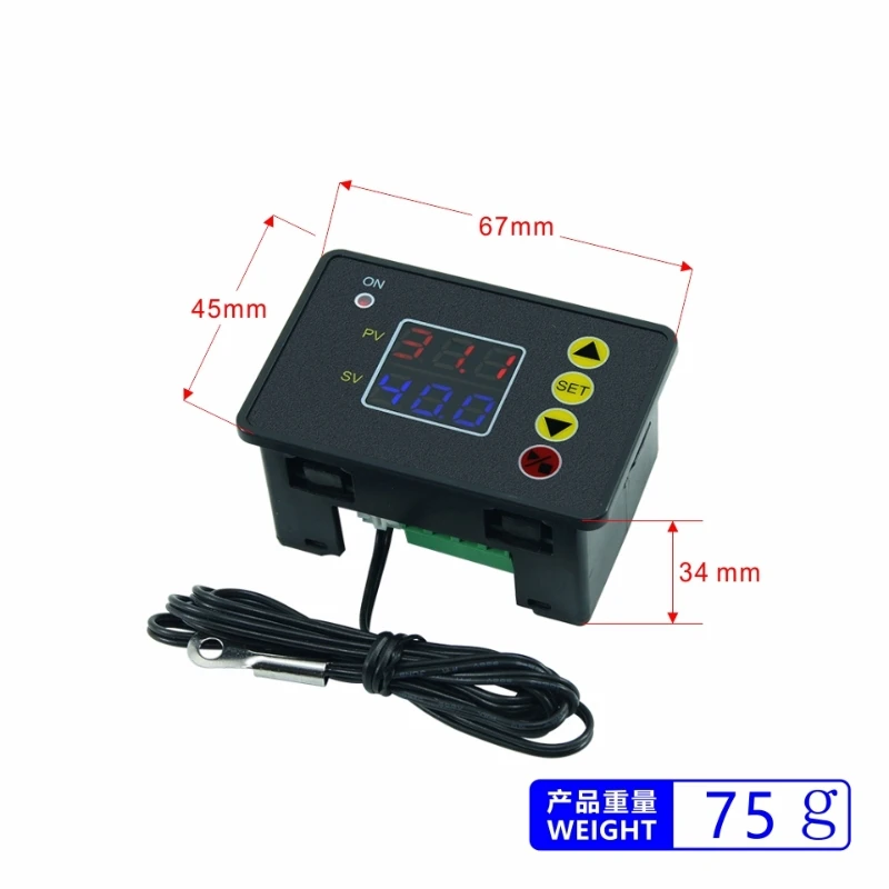 

W2310 Thermostat LED Digital Temperature Controller NTC Thermistor 10K Sensor 12V/ 24V/ 220V for Aquarium Refrigerator Incubator