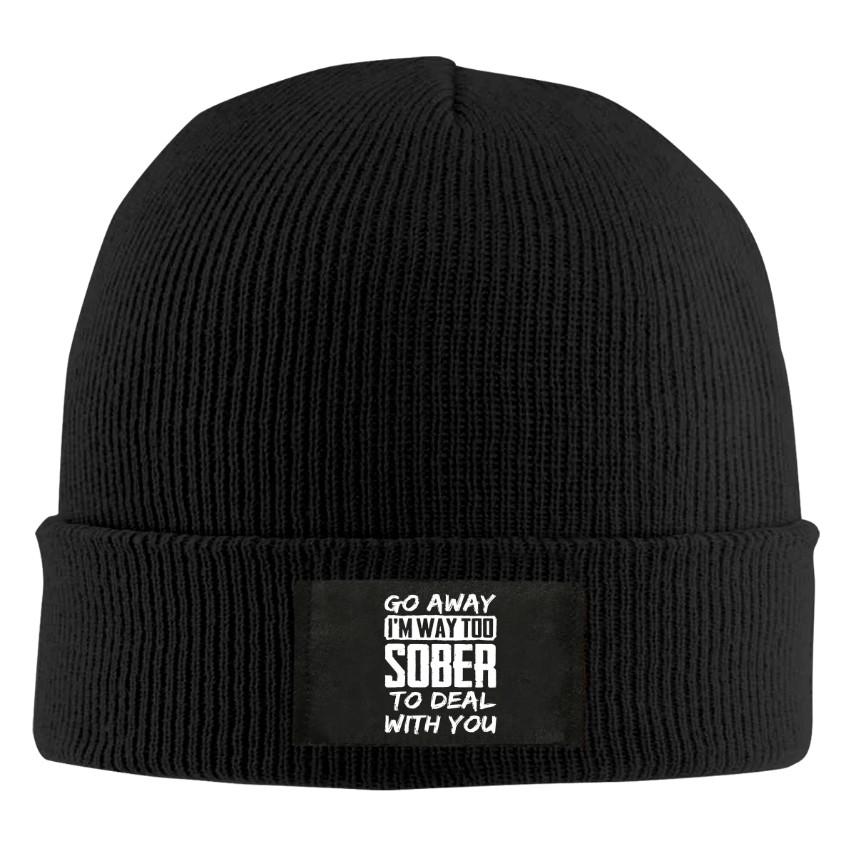 

Too Sober To Deal With You Beanie Hats For Men Women With Designs Winter Slouchy Knit Skull Cap