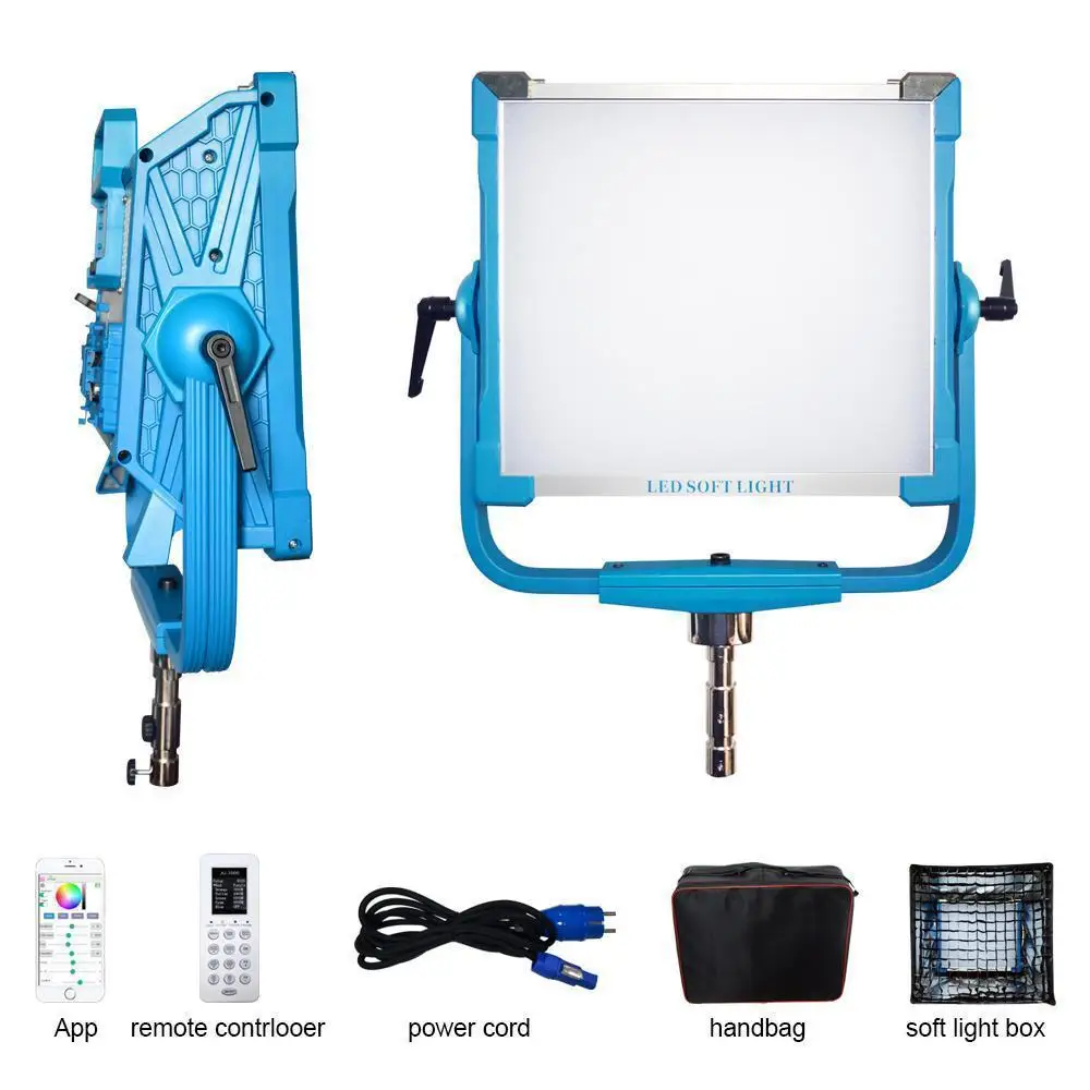 

Yidoblo AI-2000C RGB Studio Video Light Photography Lighting LED Soft Lamp Remote Control Film Shooting Light Tripod Softbox