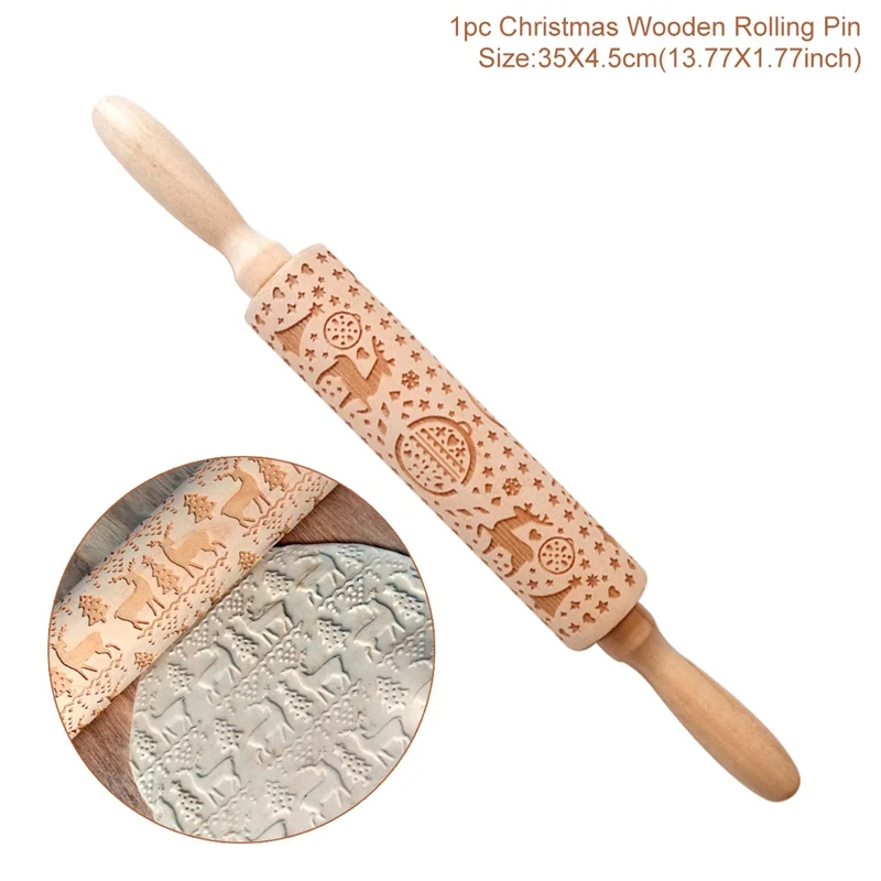 Xmas rolling pin3 DIY из нержавеющей стали рождественское печенье плесень Счастливого Рождества Декорации для дома счастливого Нового года Декор Navidad рождественские подарки - Цвет: Xmas rolling pin3