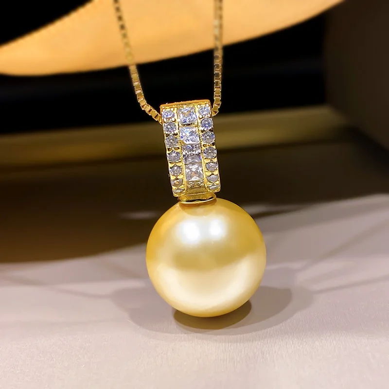 

Женское ожерелье с подвеской из серебра 925 пробы, с австралийским жемчугом диаметром 15-16 мм