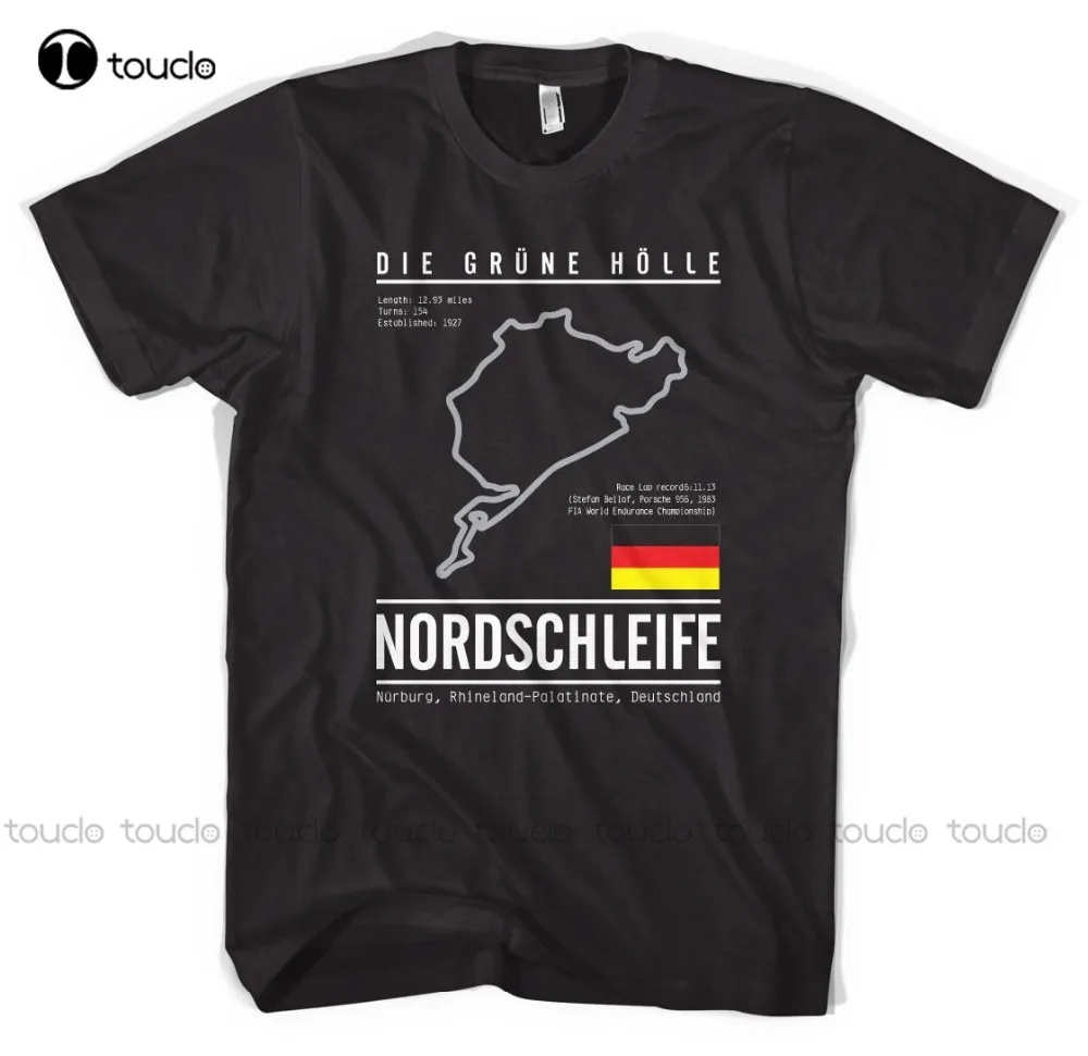 

Новинка, Повседневная футболка с коротким рукавом Nurburgring Grand Prix, гоночная трасса, гоночная трасса, Германия, на заказ, Aldult Teen унисекс