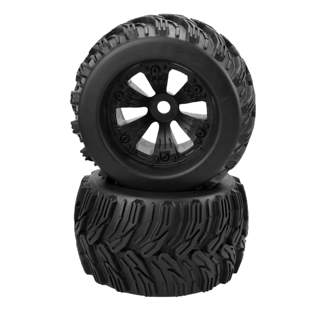 

RC Car Tires Tyre and Wheels Black for HSP HPI 1/8 Scale Car