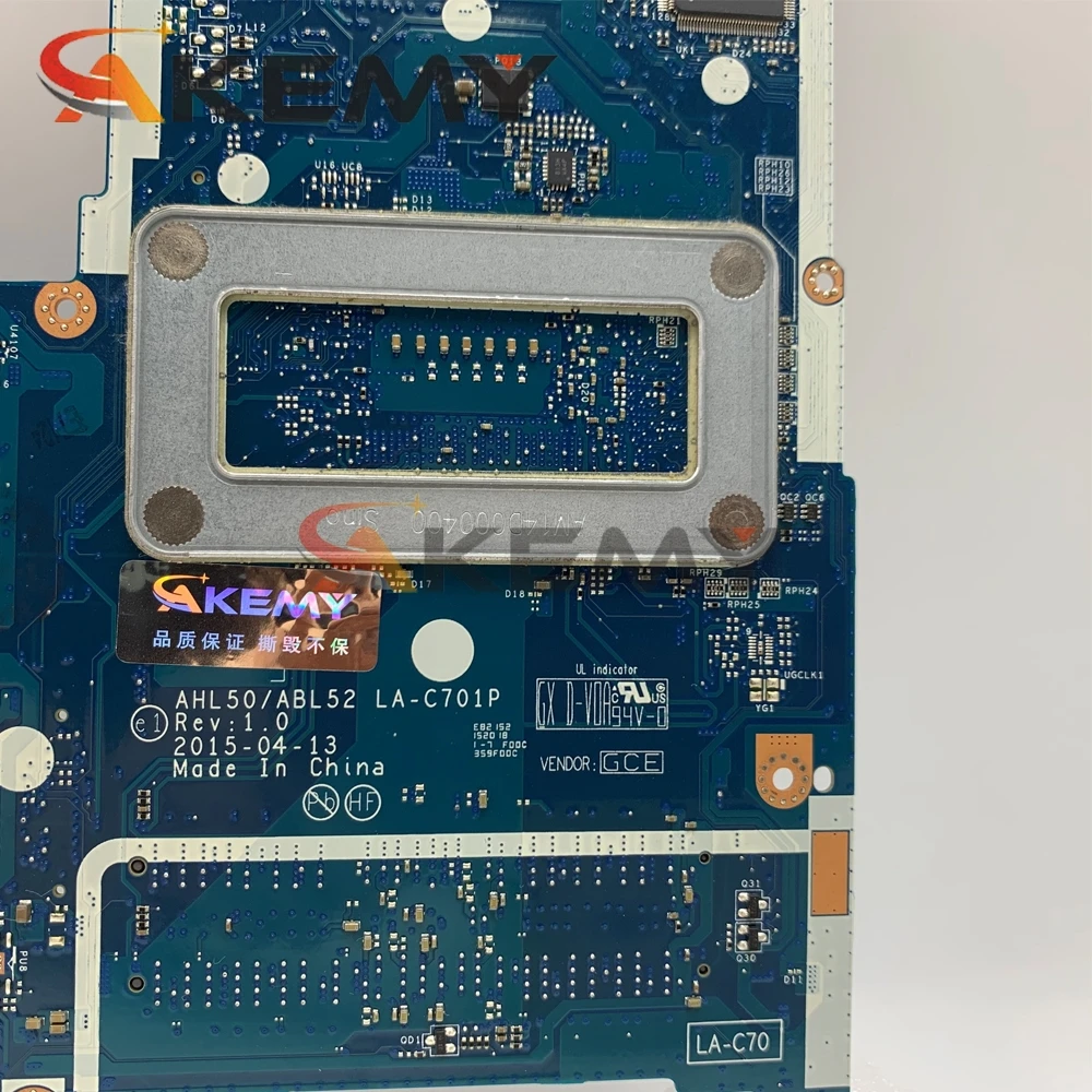 

854941-601 for HP 15-AY 15-AC Laptop motherboard BDL50 LA-D703P/LA-C701P CPU i3 5005U DDR3 100% test work