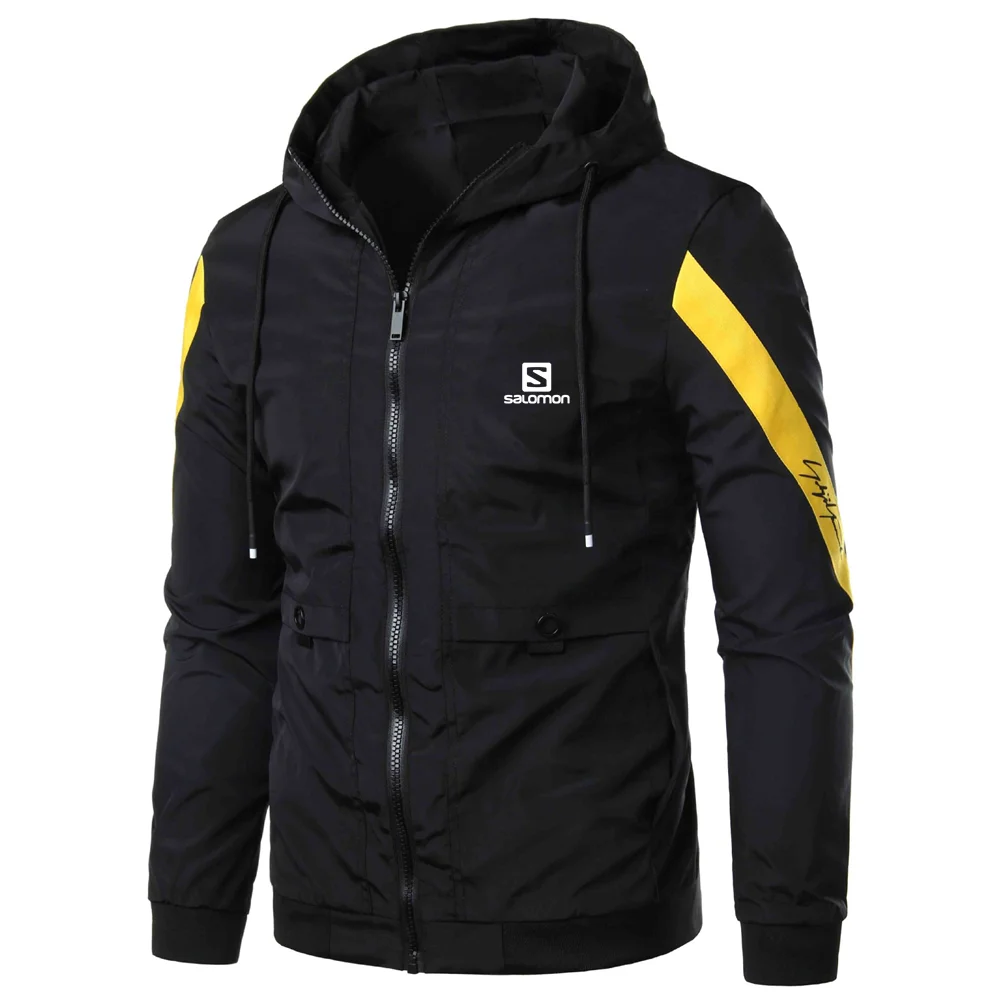 

2021 New Fashion Brand Logo Men's Hooded Jacket Fashion Comfortable Printing Custom Sports Fitness Windproof Casual Zipper Top