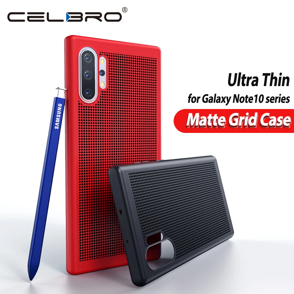 Чехол для телефона samsung Note 10 Plus защитный чехол с сеткой рассеивающий тепло Capa Note10