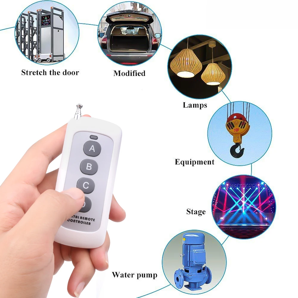 433MHz Universal Remote Control 1527 Learning Code 4 Button Transmitter Long Range For Smart Home Garage Door Opener no clone |