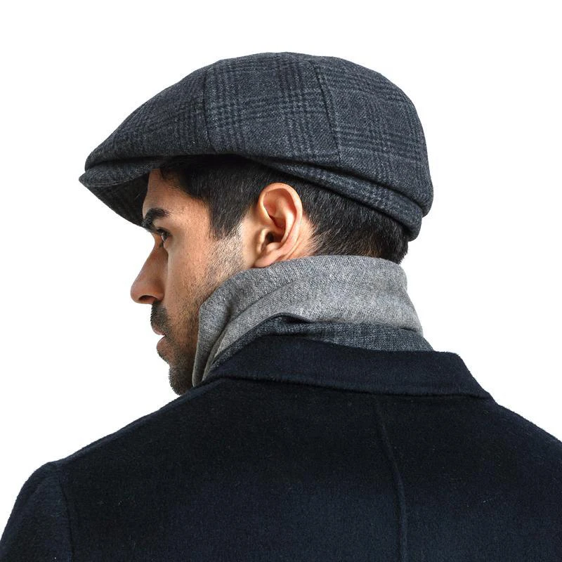 2 Sizes Tommy Shelby Men Berets Hat Autumn New Vintage Herringbone Octagon Cap Women Casual Pumpkin Hat Gatsby Flat Hat  BLM91