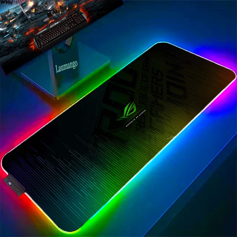 

Игровой коврик для мыши Asus Rog RGB, Настольный коврик для ПК, игровой коврик для настольного компьютера, коврик для мыши, коврики, аксессуары, ан...