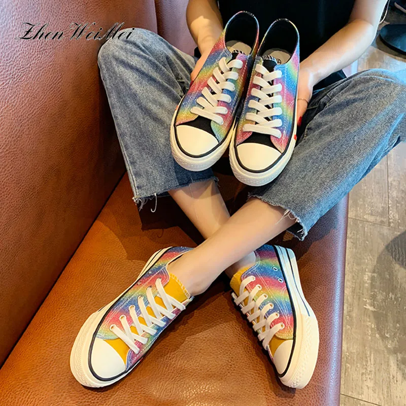 Парусиновая обувь с ручной росписью на заказ женские модные повседневные