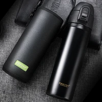 pinkah new 500ml thermos adult stainless steel vacuum flask straw thermocup water bottle portable with cupset insulation cup