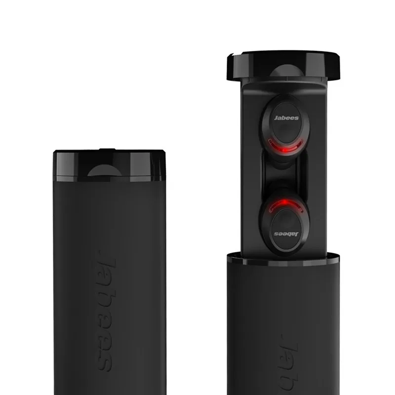 Jabees fielly прозрачные беспроводные наушники ANC Bluetooth 5,0 гарнитура сенсорный свет активные Siri наушники быстрое зарядное устройство HiFi бас - Цвет: Dark Black