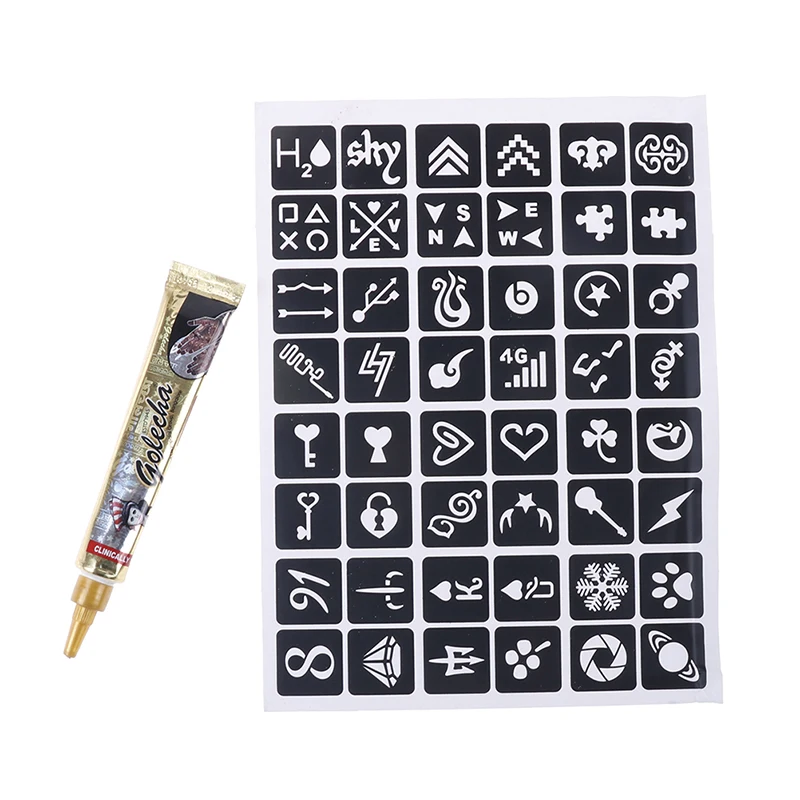 1 шт. черный цвет индийская хна паста конус красота мехенди для женщин палец крем