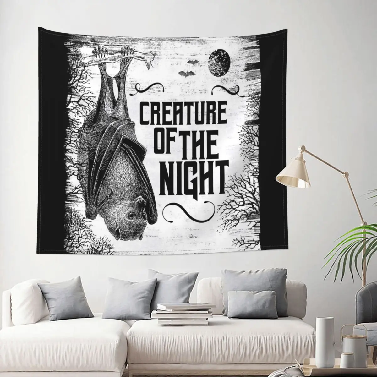 

Tapestry Bat Creature Of The Night Witchcraft Tarot Magic Decor Wall Room Home Decoration Hanging Living room Kawaii Aesthetic