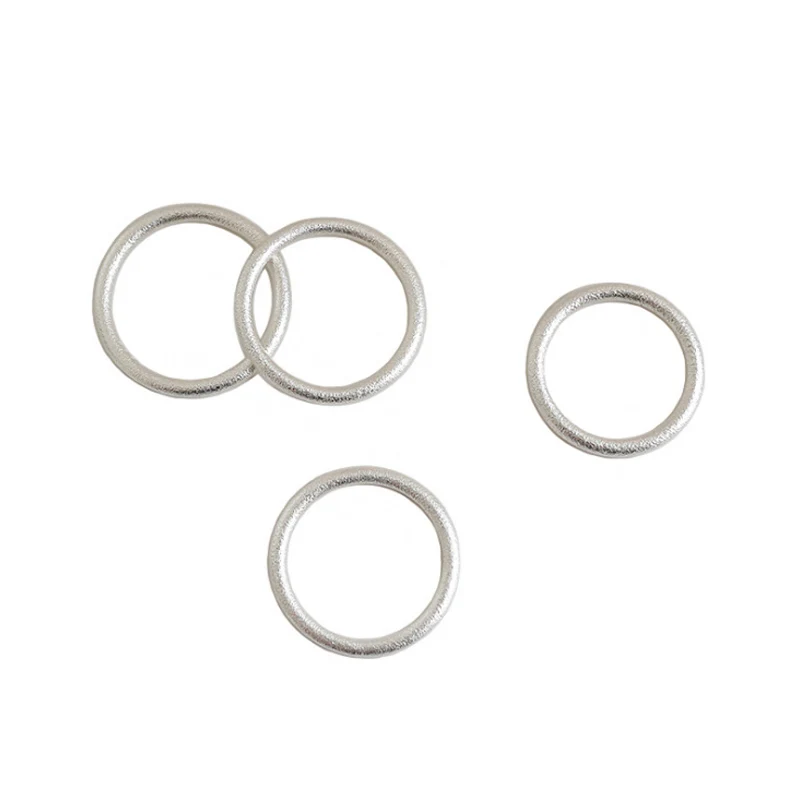 

F.I.N.S Minimalist S925 Sterling Silver Ring Simple Brushed Fine Ring Gold Silver Slim Matte Finger Stackable Rings for Women