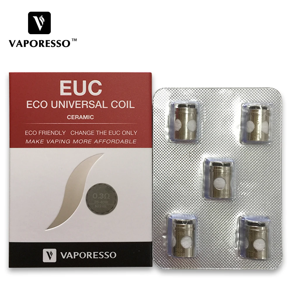 Испаритель керамический Катушка EUC 0.3ohm 0.5ohm против традиционной катушки EUC 0.4ohm Для Таро Nano/Veco One/VECO Plus Tank/Estoc Tank Mega