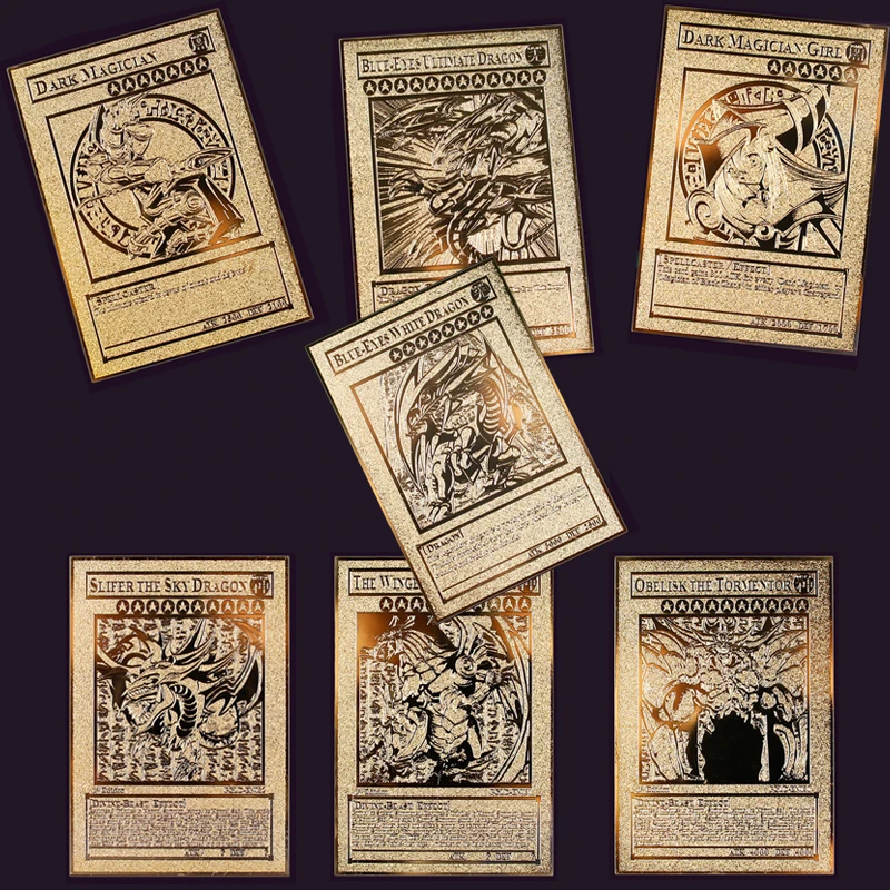 Yu Gi Oh японское аниме вокруг золота английская карточка крыло дракон гигантский