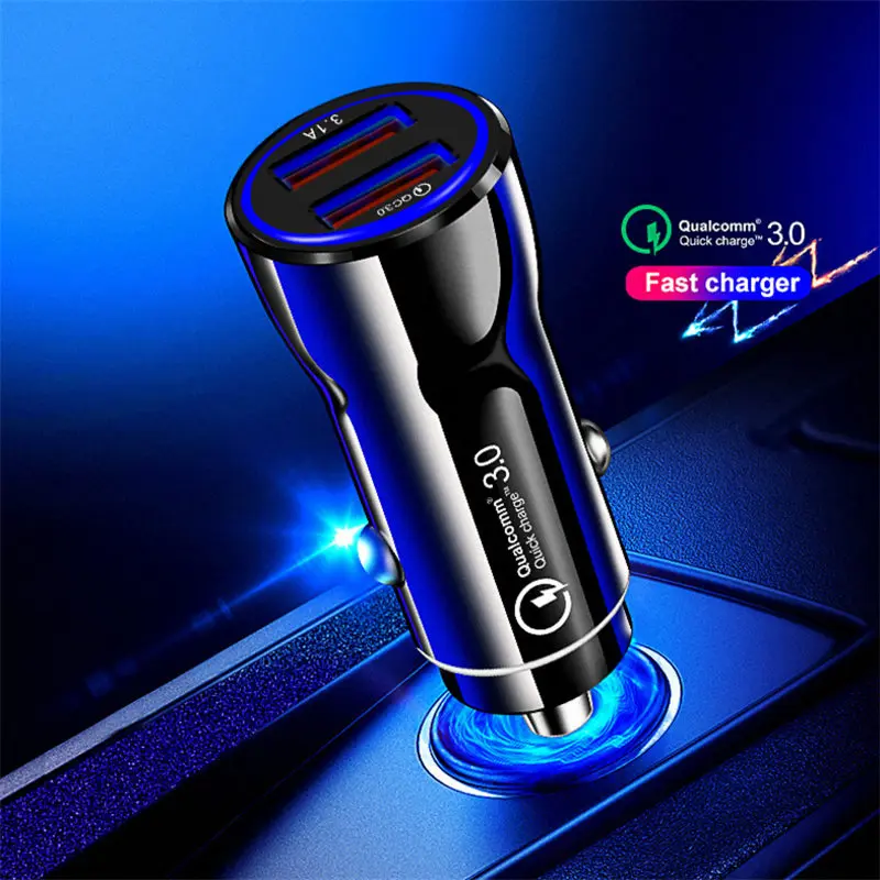UTBVO 30 Вт Быстрая зарядка 3 0 QC USB Автомобильное зарядное устройство для Samsung S10 9