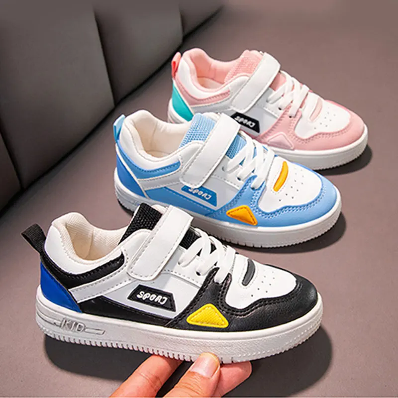Kids Sneakers Black Pink Blue Kids Shoes 2022 New Fashion Boys Girls Sports Shoes Anti-slip Children Casual Shoes Size 26-37 enlarge