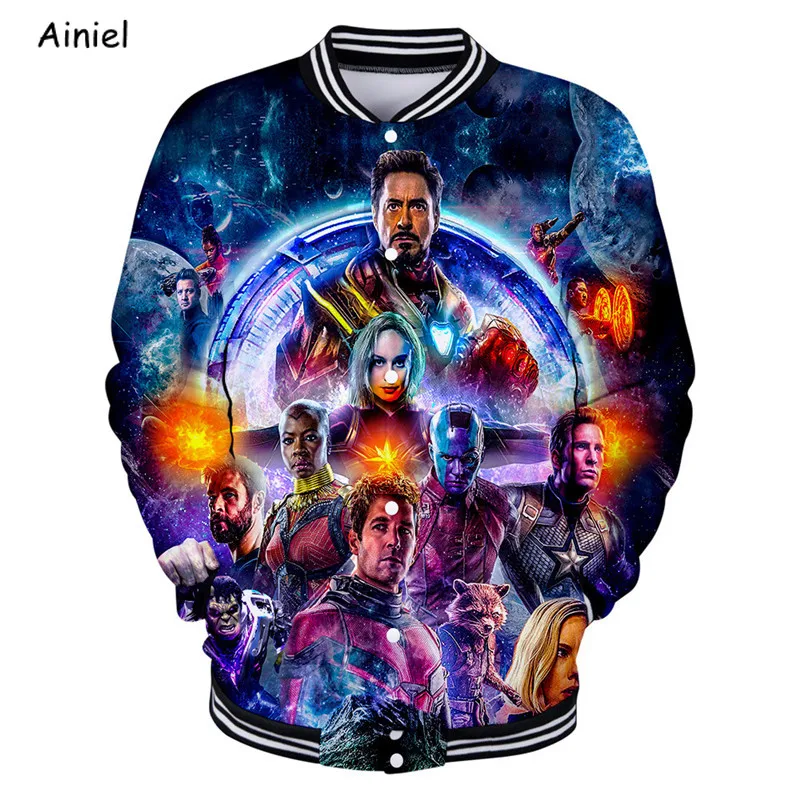 Endgame квантовая толстовка косплей костюм толстовки свитшот бейсбольная куртка