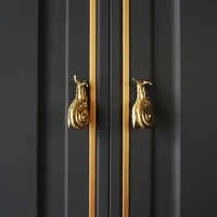 american solid brass drawer cabinet door handle pure copper creative wardrobe tea caddy jewelry box knobs pulls decor hardware