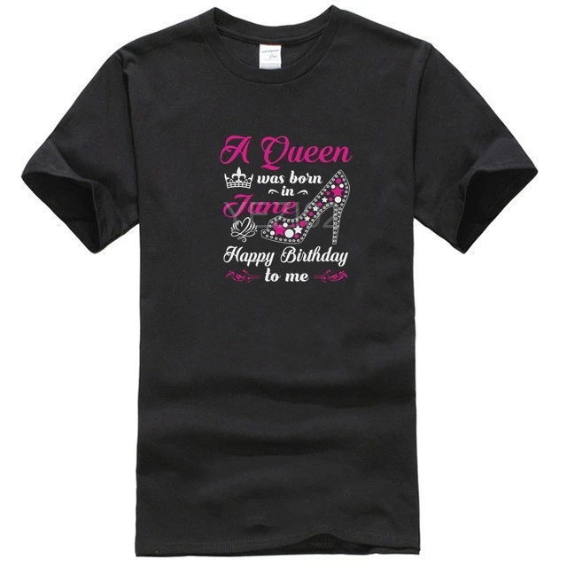 

A Queen Was Born In June Birthday Shirts For Women Girl T-Shirt