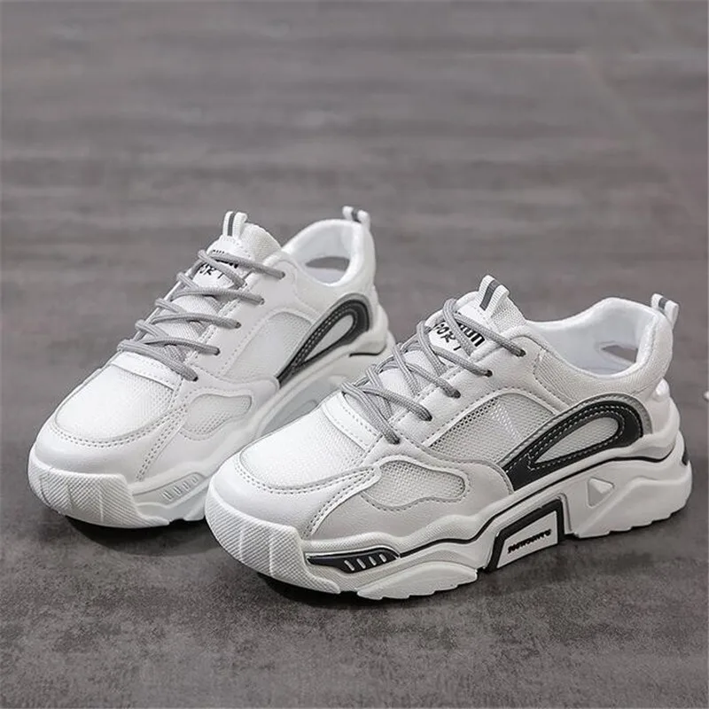 

2021 hot sale Women Sneakers Vulcanize Breathable Mixed Colors Summer Shoes Fashion Casuals Height Increasing Female mesh shoes