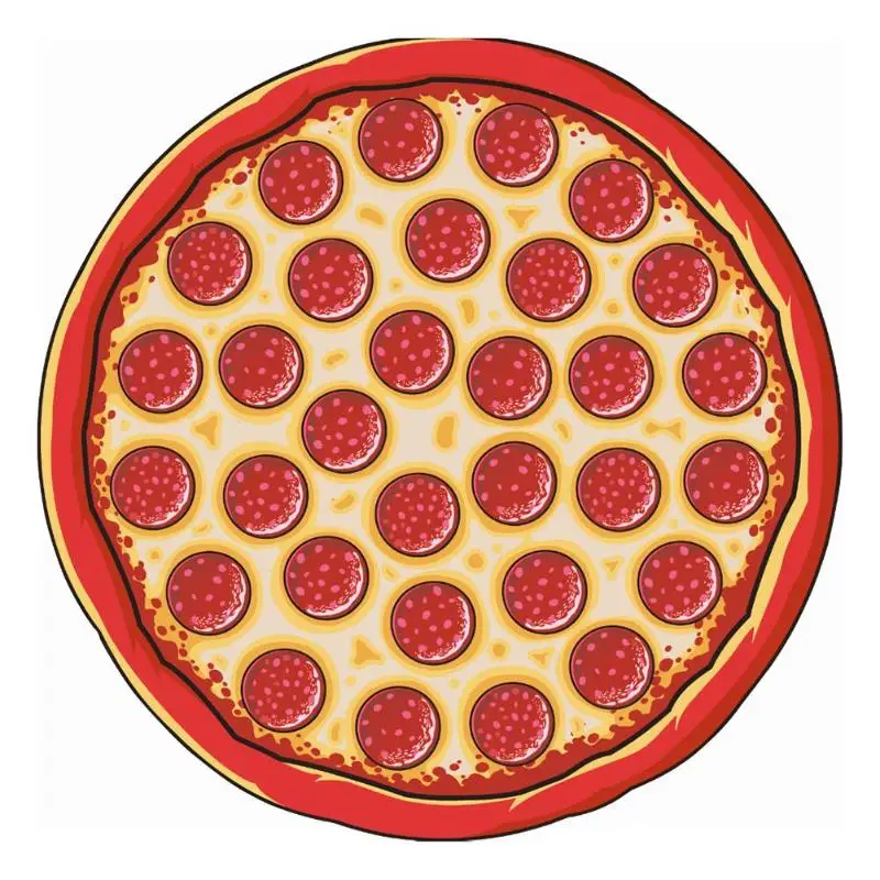 Pizza 02 Полиэфирное пляжное полотенце из декоративной ткани гамбургер с фруктовым принтом коврик для пикника пляжное одеяло для дома настенное художественное украшение - Цвет: Pizza 02