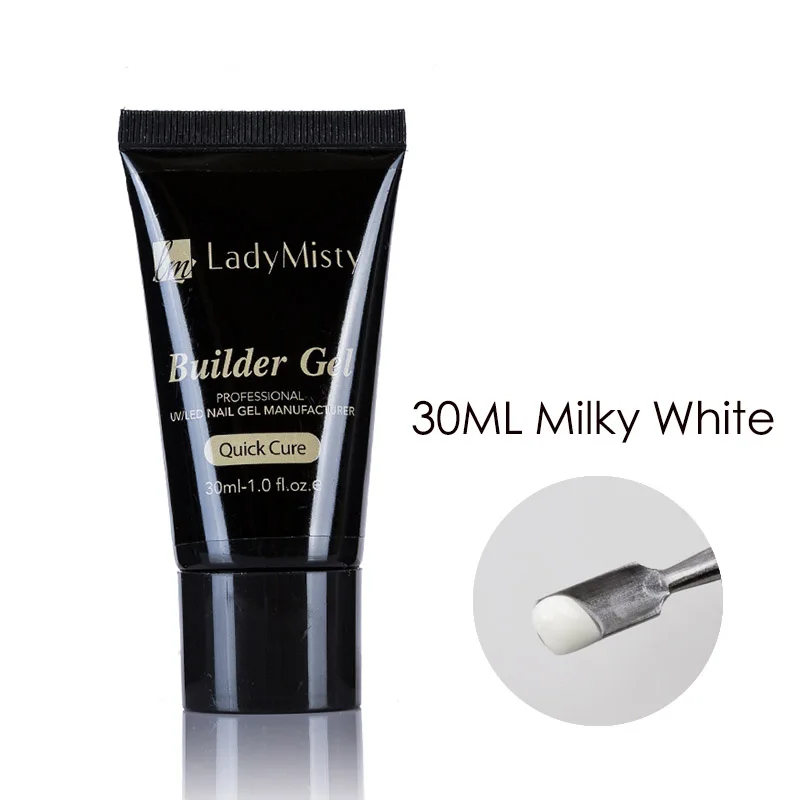 30ml milky white 45 мл полигель для ногтей жидкая акриловая жидкость Silp раствор Clearnser плюс средство для удаления желе полигелевая кисть, лак для ногтей гель лак - Цвет: 30ml milky white