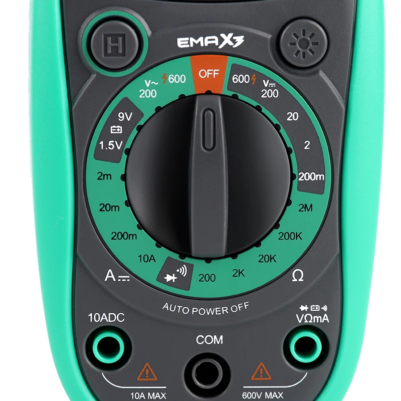 Электрический мини-мультиметр EMAX3 цифровой портативный многофункциональный автоматический смарт-Тестер AC/DC Вольт Ампер Ом диод высокая точность