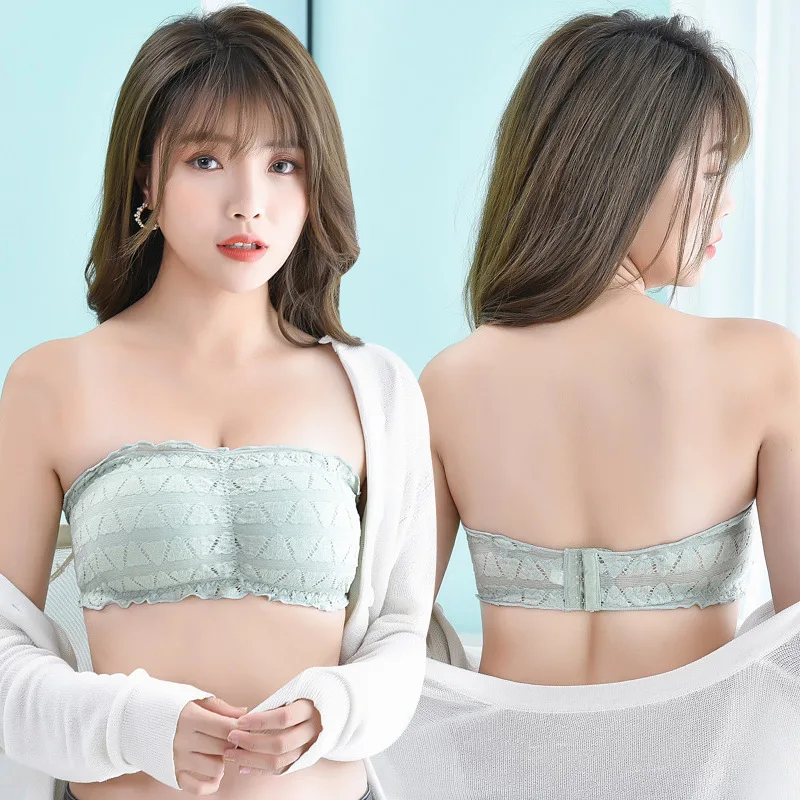 

Strapless Invisible Bra Wireless Women Fashion One Size Seamless Lingerie Sexy Lace Bralette Push Up Oversize Full Cup Padded