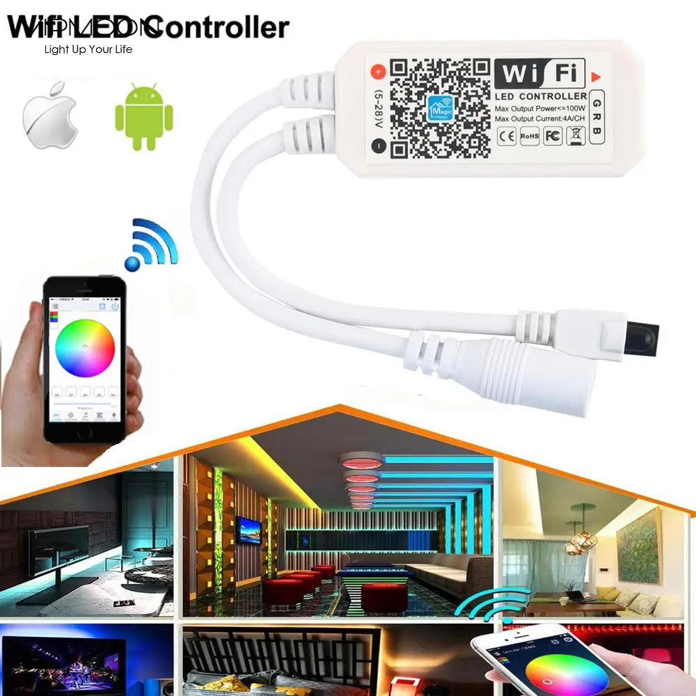 

44 Key Wifi IR Remote Controller With APP Control With Android Or iOS Systems Receiver For 3528 5050 RGB LED Light Strip DC5-28V