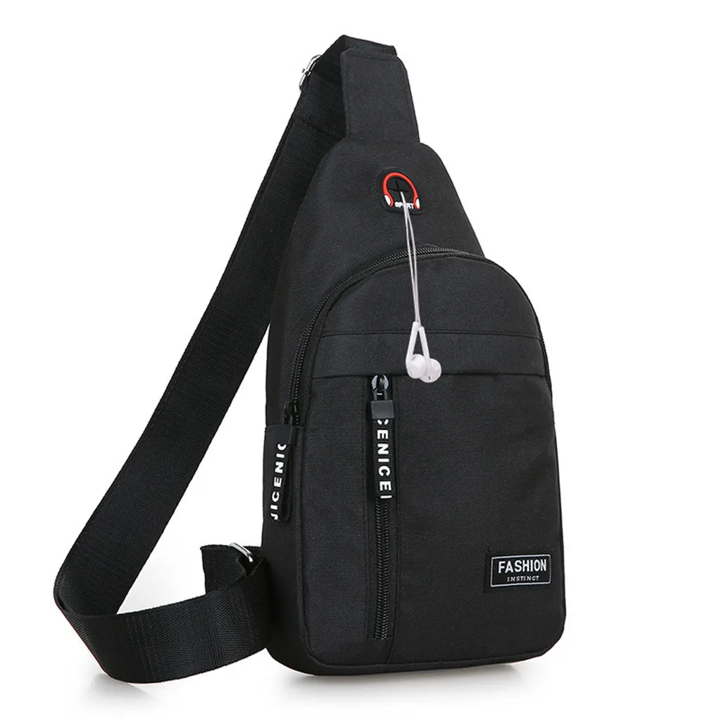 

Men Shoulder Bags Nylon Waist Packs Sling Bag Crossbody Outdoor Sport Shoulder Chest Daily Picnic Canvas Messenger Bag Bolsa