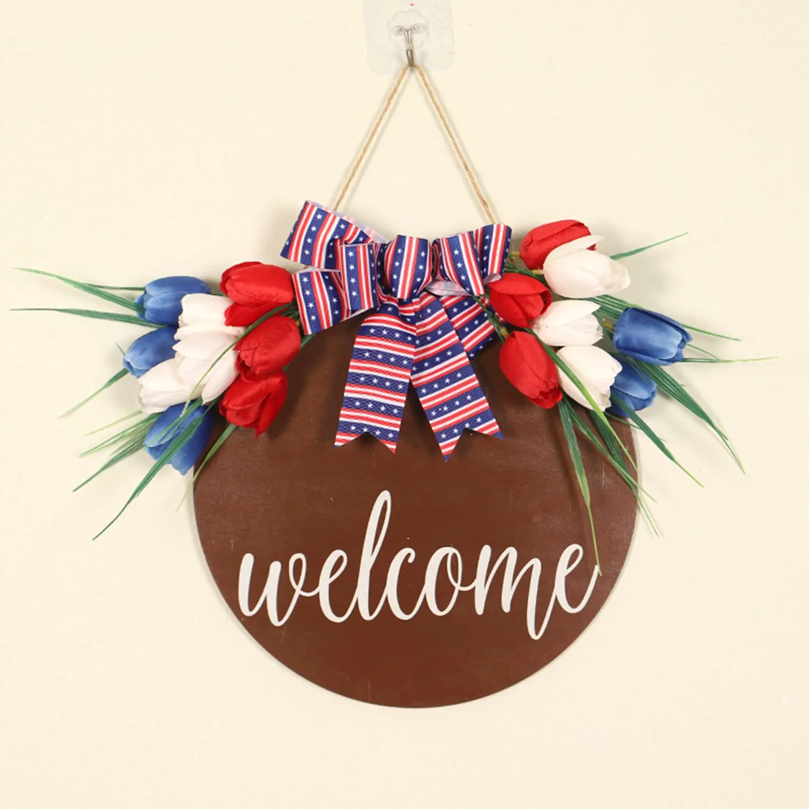 

Новый День Независимости приветствуется висячий «Луна», «Звезды» DIY подвесной венок из искусственных цветов для отдыха и вечеринок украшен...