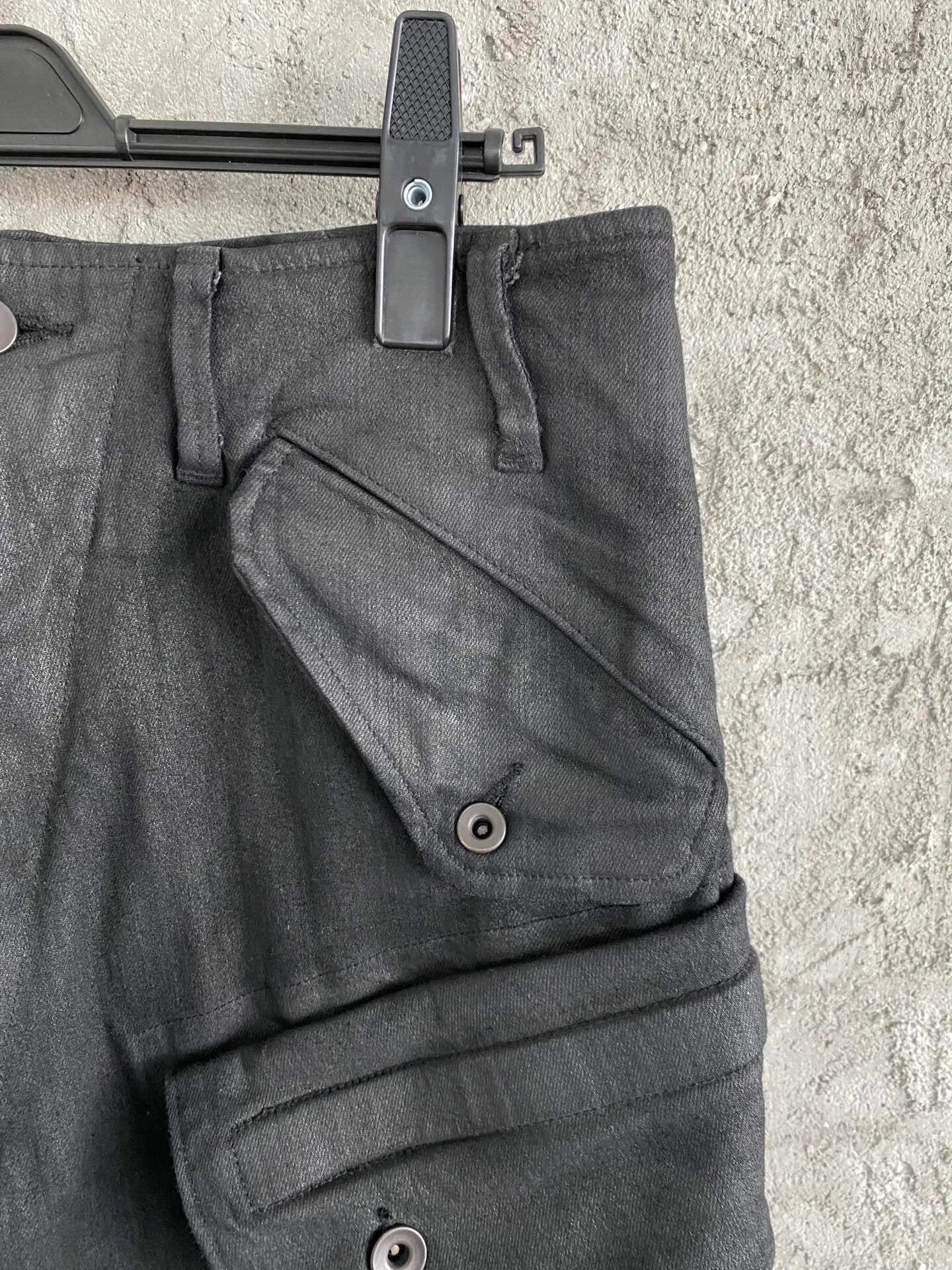 Мужские зауженные черные джинсы-Карго | Мужская одежда