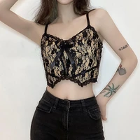 70 dropshippingcrop top back zipper mesh women camisole floral lace crop top for dating